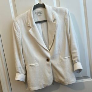 White Linen Blazer